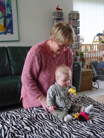 Samen met Jette oefenen........